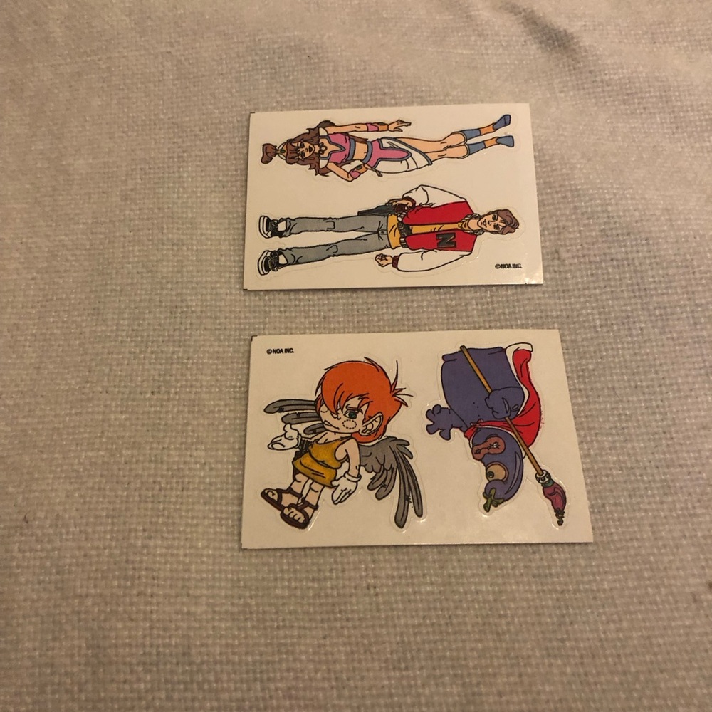 Vintage Nintendo of America vending machine stickers.